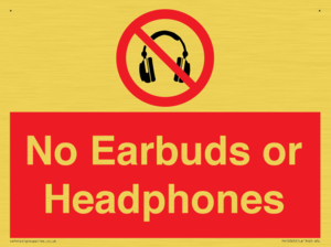 No Earbuds or Headphones